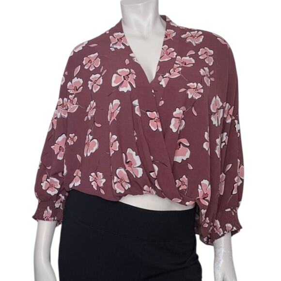 Alfani Tops - Alfani Womens Petites Elastic Hem Surplice Blouse - .com